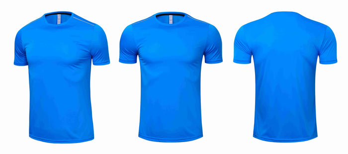 Basic Blue Short-Sleeve Rashguard - Affordable Rashguards