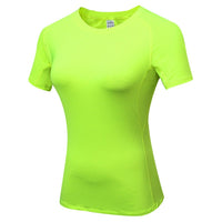"Basic Lime" Women's Short-Sleeve Rashguard - Affordable Rashguards