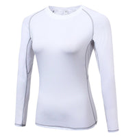 "Basic White" Women's Long-Sleeve Rashguard - Affordable Rashguards