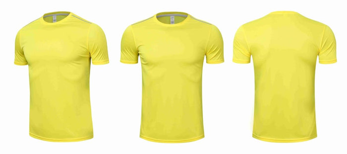 Basic Yellow Short-Sleeve Rashguard - Affordable Rashguards