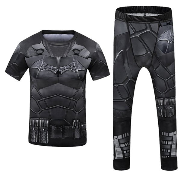 "Bat Hero" Short-Sleeve Rashguard And Spats Set - Affordable Rashguards
