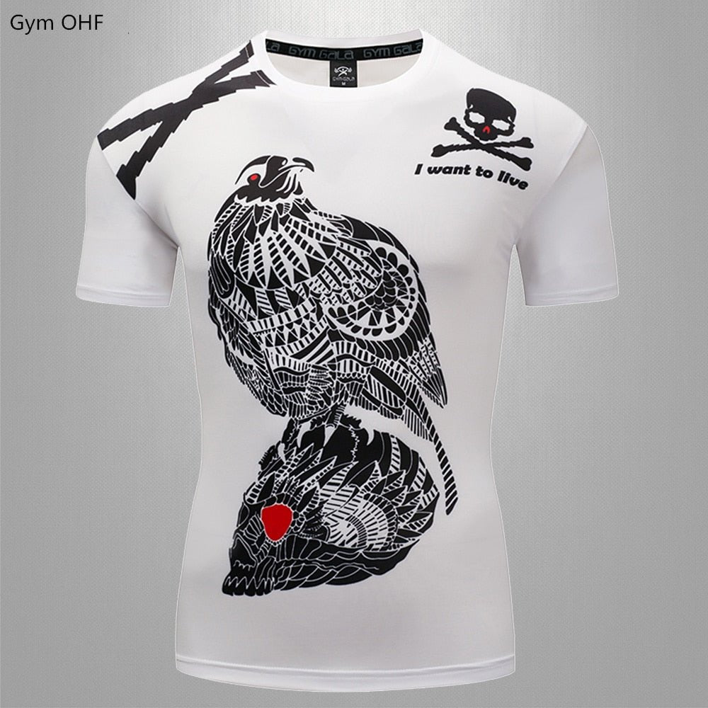 "BJJ Bird" Kids White Short-Sleeve Rashguard - Affordable Rashguards