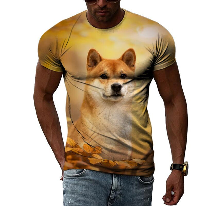 "Doge In Autumn" Short-Sleeve Rashguard - Affordable Rashguards