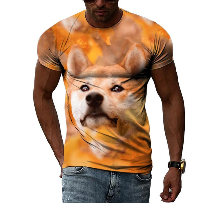 "Flaming Doge" Short-Sleeve Rashguard - Affordable Rashguards