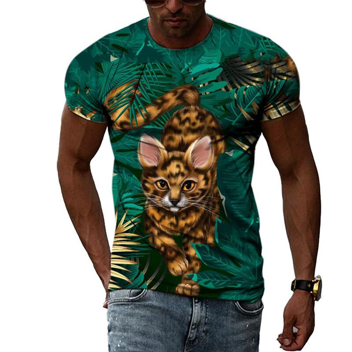 "Jungle Cat" Short-Sleeve Rashguard - Affordable Rashguards