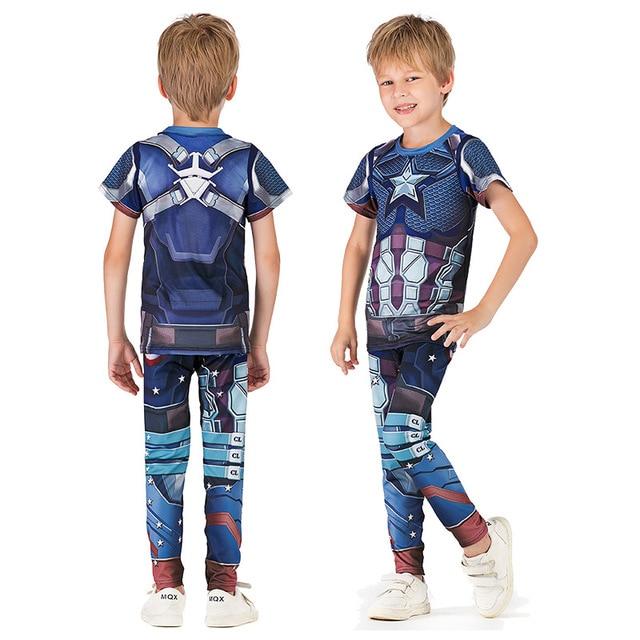 Kids Blue Superhero-Style Rashguard & Spats - Affordable Rashguards