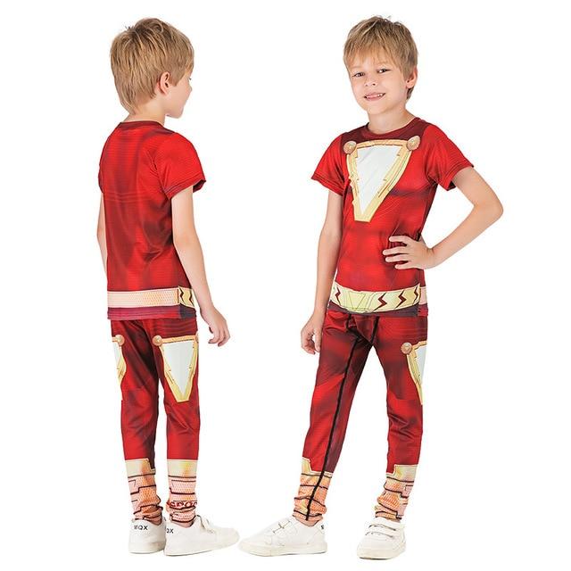 Kids Red Superhero-Style Rashguard & Spats - Affordable Rashguards
