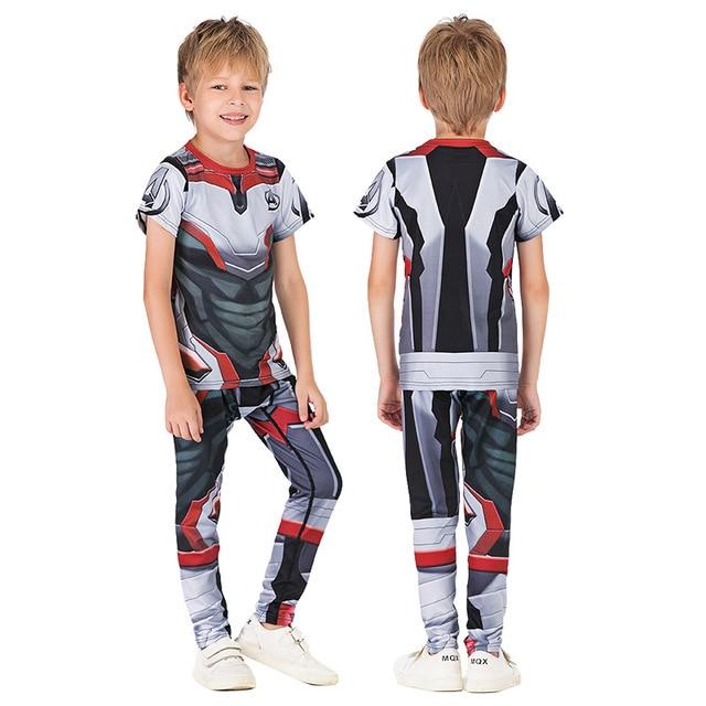 Kids Silver & Black Superhero-Style Rashguard & Spats - Affordable Rashguards