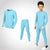 Kids Sky Blue Basic Long-Sleeve Rashguard & Spats Set - Affordable Rashguards