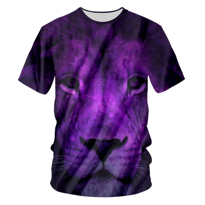 "Purple Lion" Short-Sleeve Rashguard - Affordable Rashguards