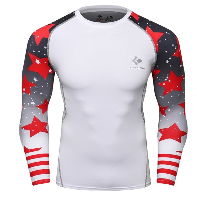 "Snowy Stars"Long-Sleeve Rashguard - Affordable Rashguards