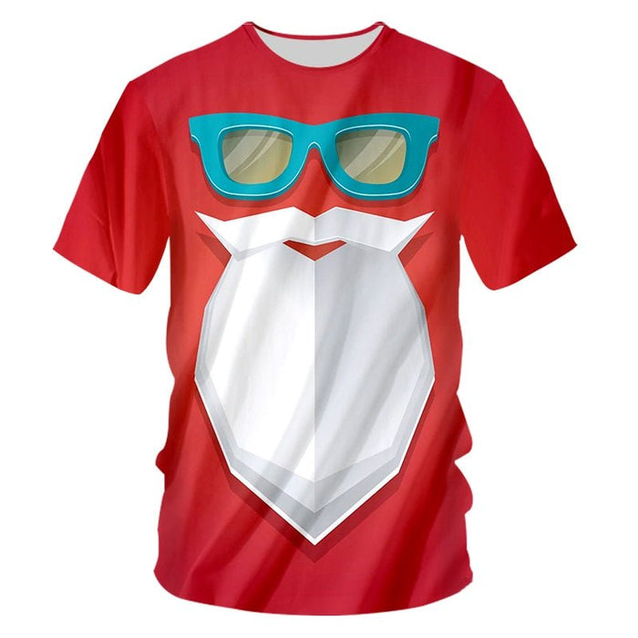 "Sunglasses Santa" Short-Sleeve Rashguard - Affordable Rashguards