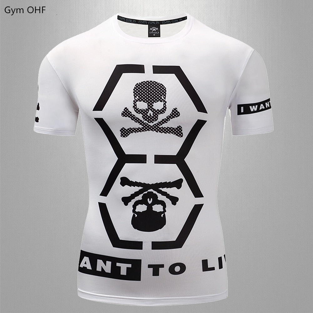 "Want To Live" Kids White Short-Sleeve Rashguard - Affordable Rashguards